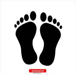 Human foot vector icon.Flat design style vector illustration for graphic and web design.