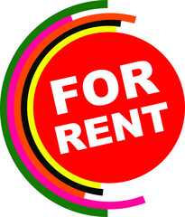 Red Vector Banner for rent