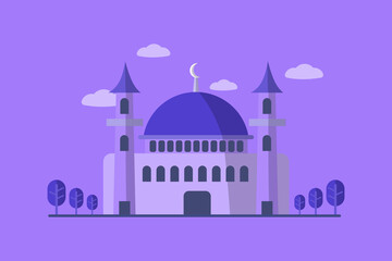 Vector illustration of mosque graphic in the month of Ramadan