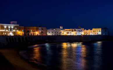 Gallipoli - Notturno dalla spiaggia della Purità