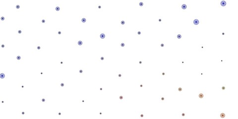 Light Blue, Yellow vector doodle pattern with flowers.