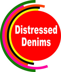 Red Vector Banner distressed denims