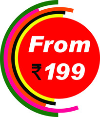 Red Vector Banner from 199