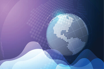 Global network connection. World map point and line composition concept of global business. Vector