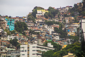 Fototapeta na wymiar View of Vidigal Hill in Rio de Janeiro.