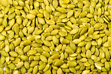 Close-up of green pumpkin seeds