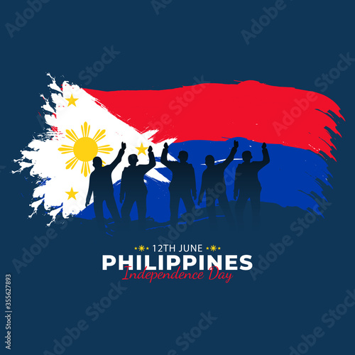 Filipino Araw Ng Kalayaan Translate Philippine Independence Day Happy National Holiday Celebrated Annually On June 12 In Philippine Patriotic Poster Design Wall Mural Endlock