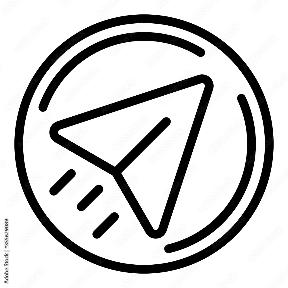 Poster send car service message icon. outline send car service message vector icon for web design isolated 