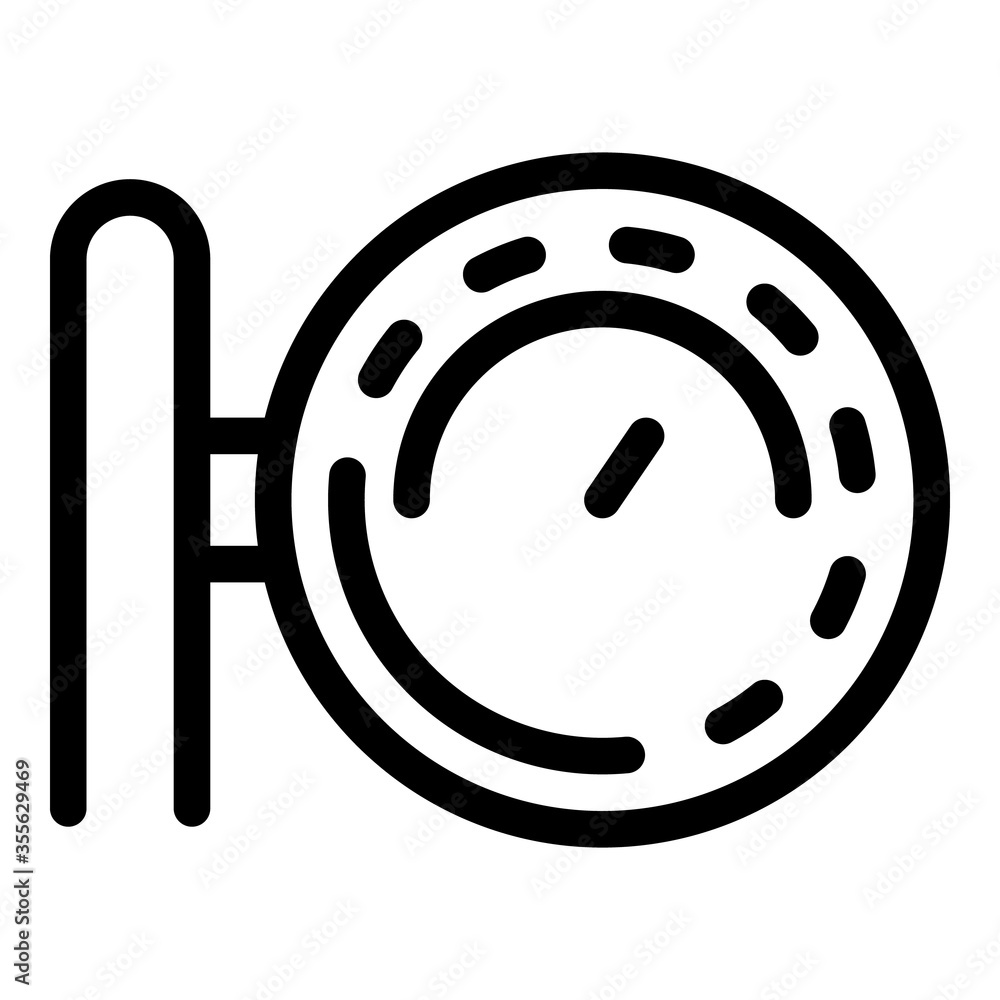 Poster compressor gauge icon. outline compressor gauge vector icon for web design isolated on white backgro