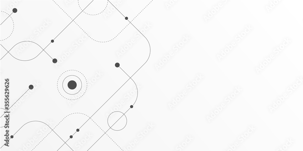 Poster Abstract connect lines and dots.Technology graphic Networkbackground.