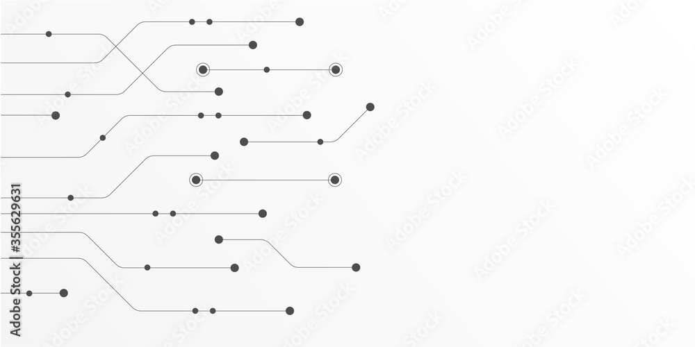 Poster Abstract connect lines and dots.Technology graphic Networkbackground.