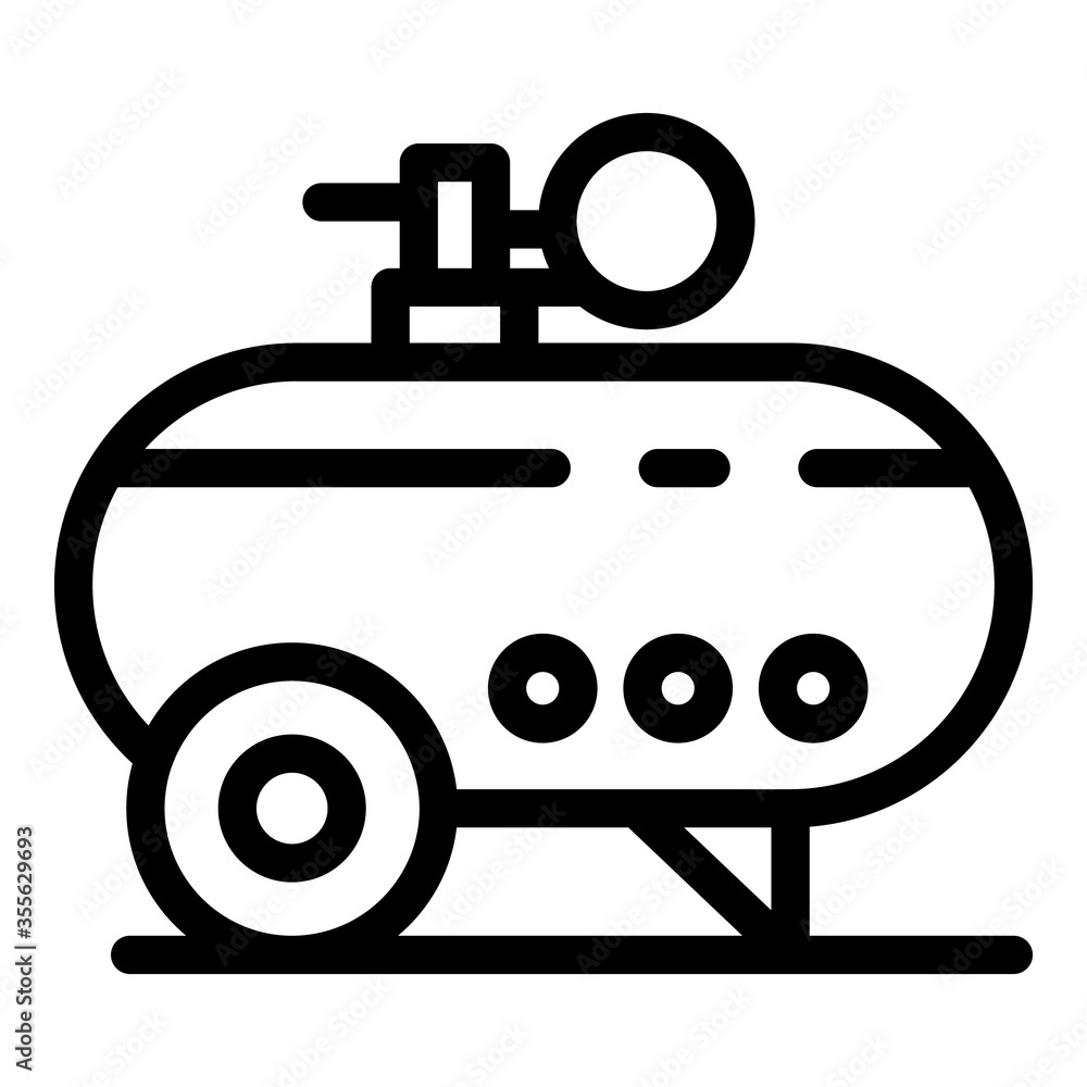 Aufkleber instrument air compressor icon. outline instrument air compressor vector icon for web design isolate