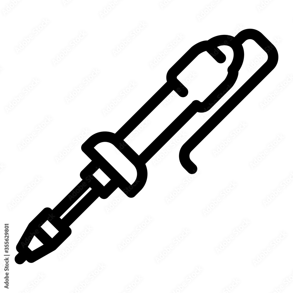 Poster soldering icon. outline soldering vector icon for web design isolated on white background