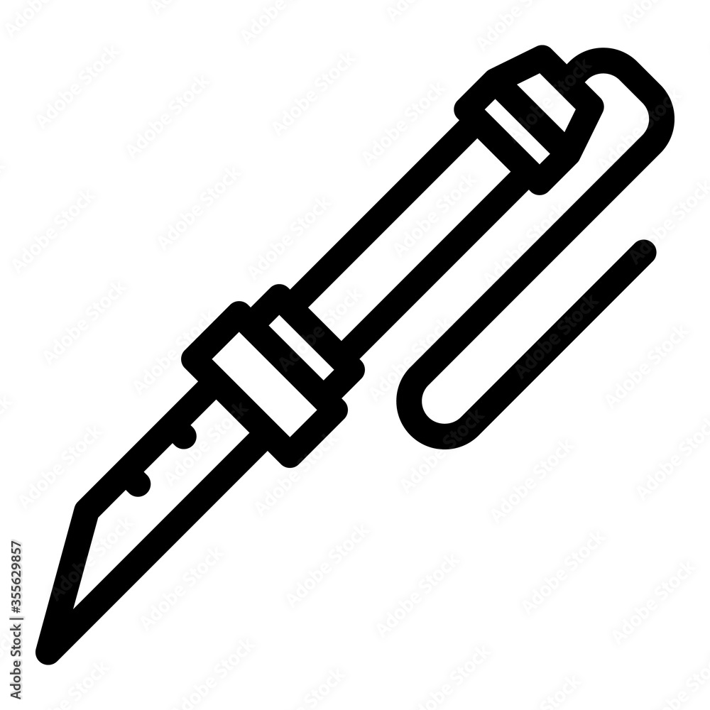 Poster closeup soldering icon. outline closeup soldering vector icon for web design isolated on white backg