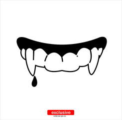 vampire icon .Flat design style vector illustration for graphic and web design.