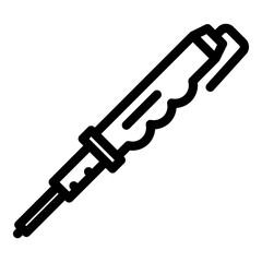 Electric soldering icon. Outline electric soldering vector icon for web design isolated on white background