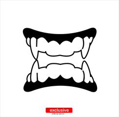 vampire icon .Flat design style vector illustration for graphic and web design.