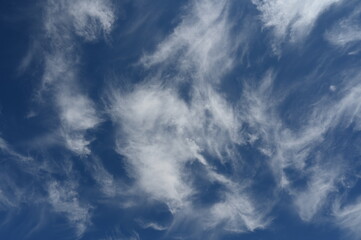 Obraz premium Summer blue sky and white clouds.