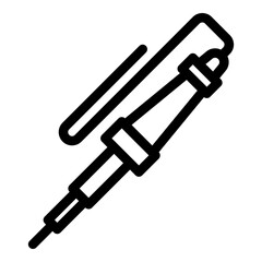 Radio soldering icon. Outline radio soldering vector icon for web design isolated on white background