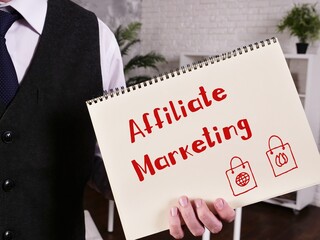 Affiliate Marketing inscription on the piece of paper.