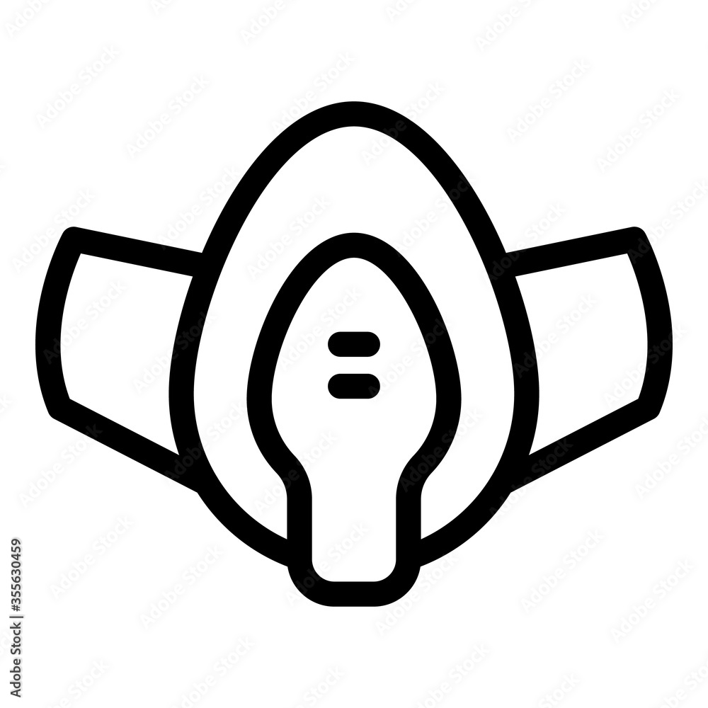 Poster oxygen mask icon. outline oxygen mask vector icon for web design isolated on white background