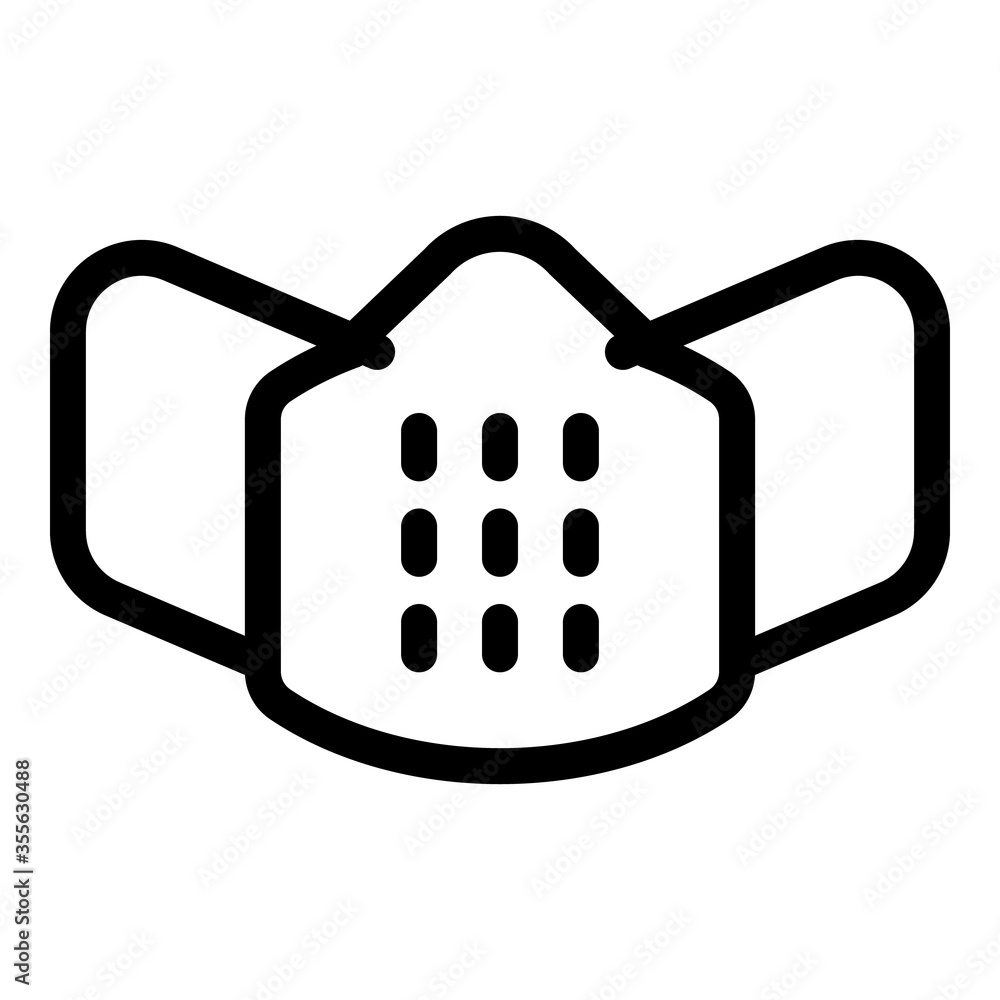 Poster individual mask icon. outline individual mask vector icon for web design isolated on white backgroun