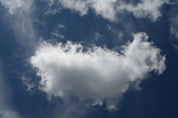 Fototapeta premium Summer blue sky and white clouds.