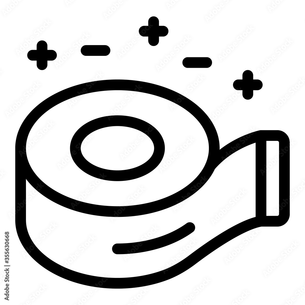 Poster a roll of duct tape icon. outline roll of duct tape vector icon for web design isolated on white bac