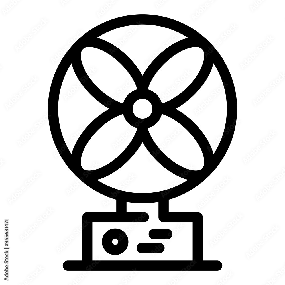 Poster table fan icon. outline table fan vector icon for web design isolated on white background