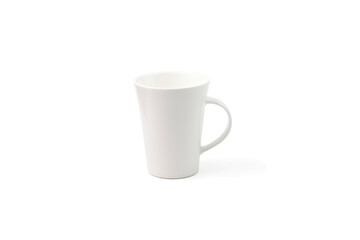 White coffee mug isolated on white with clipping path.