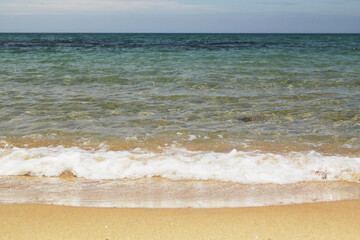 Beautiful sandy beach and waves