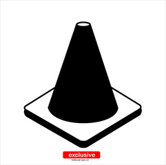 traffic cone icon.Flat design style vector illustration for graphic and web design.
