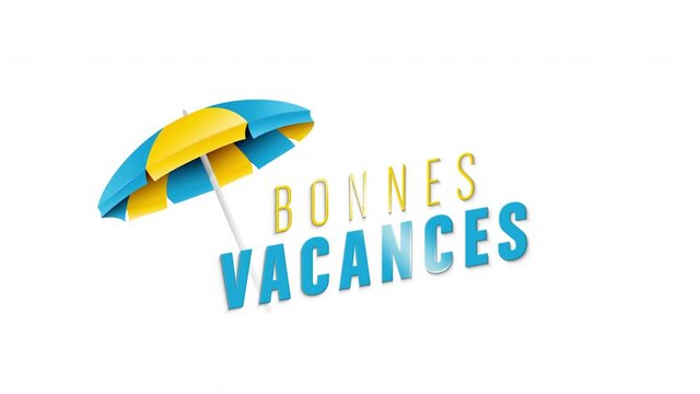 bonne vacances- vecteur animation