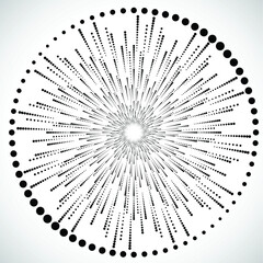 Obraz premium Halftone dots in circle form. round logo . vector dotted frame . design element