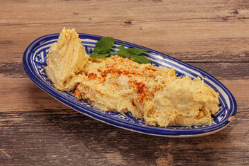 Vegan dietary cusine - humus snack