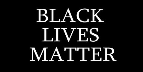 Black lives matter text on black background