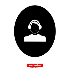 Fototapeta premium Telemarket icon.Flat design style vector illustration for graphic and web design.