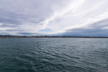Obraz premium Aerial view of Howth Harbour and village, Ireland