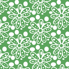Line art flower seamless pattern for printing	