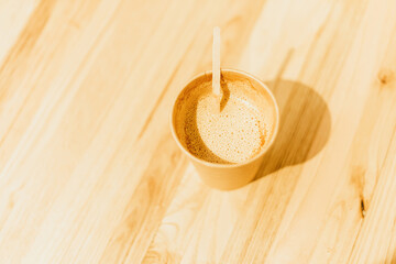 Cup of coffee to go ,coffee with milk.