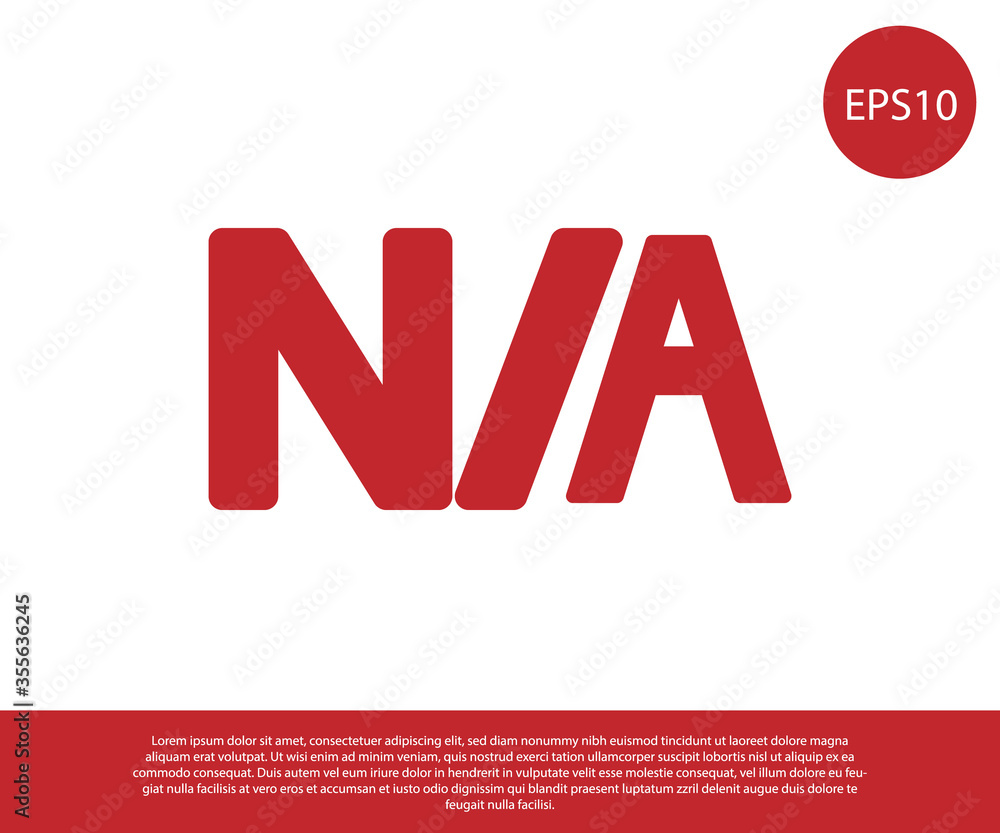 Poster red not applicable icon isolated on white background. vector illustration.