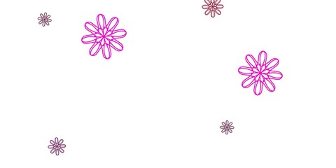 Light Pink vector natural layout with flowers.