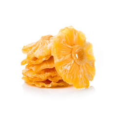 Candide fruit pineapple slice on white background