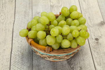 Sweet ripe Green grape branch