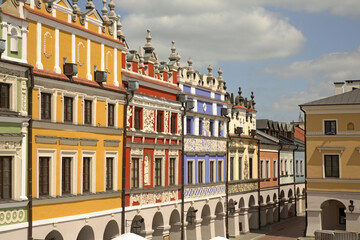 Plakat Great Market Square in Zamosc. Poland