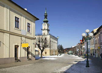 Obraz premium Hviezdoslavova street in Kezmarok. Slovakia