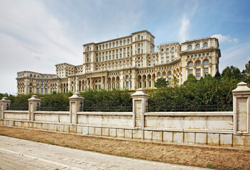 Palace of the Parliament of Romania in Bucharest. Romania