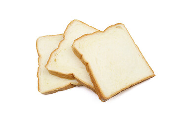 Sliced bread isolated on white background
