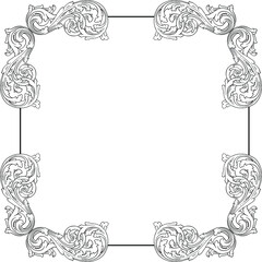 Classical baroque vector of vintage element for design. Decorative design element filigree calligraphy vector. You can use for wedding decoration of greeting card and laser cutting.