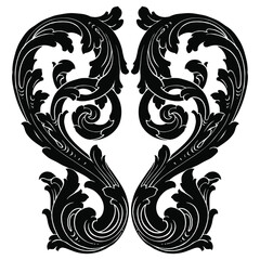 Classical baroque vector of vintage element for design. Decorative design element filigree calligraphy vector. You can use for wedding decoration of greeting card and laser cutting.